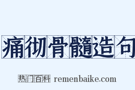 痛彻骨髓造句是什么意思的图片